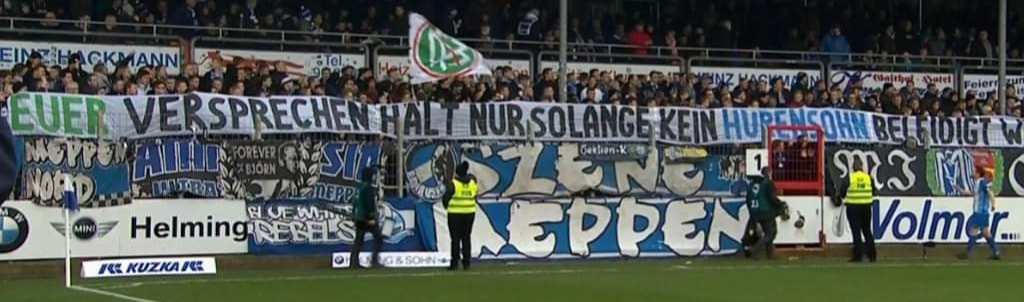 SV Meppen Schmähplakat